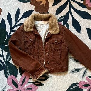 Fuzzy Corduroy Jacket